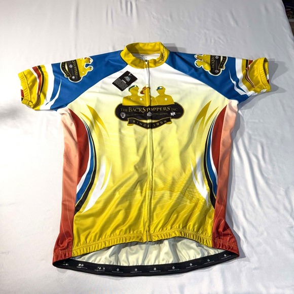 Peak 1 Sports Other - Peak 1 Sports BackStoppers Cycling Jersey Shirt Full Zip Size Mens 2XL NWT
